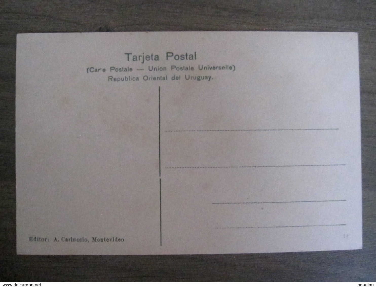 Tarjeta Postal - Uruguay Uruguaya Montevideo - Teatro Urquiza - 353 Editor A. Carluccio Montevideo - Uruguay