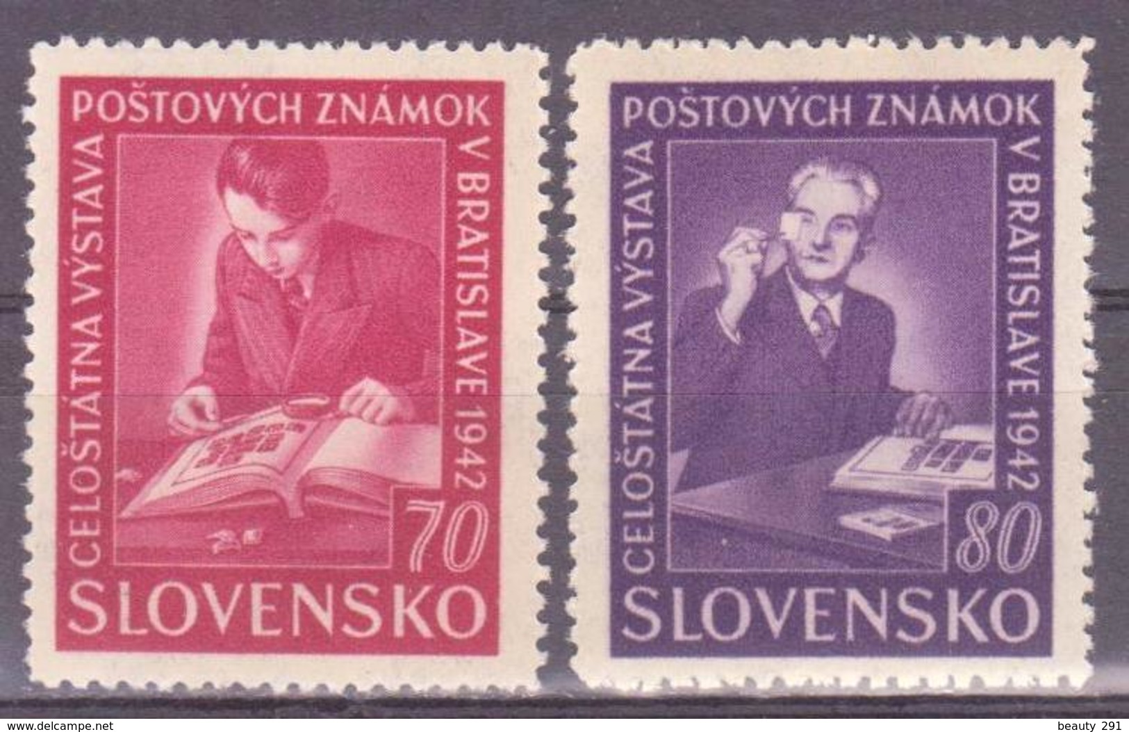 Slovakia 1942,Philatelic Exhibition At Bratislava,Mi 99,100  MNH** VF - Nuovi