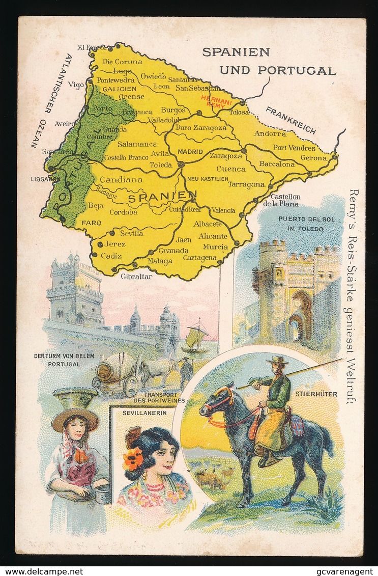 LANDKAART  - SPANIEN UND PORTUGAL - Cartes Géographiques