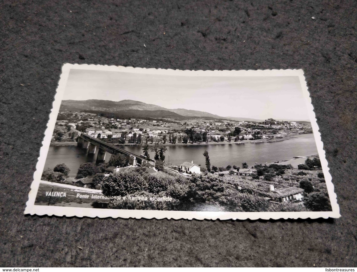 ANTIQUE PHOTO POSTCARD PORTUGAL VALENÇA - PONTE INTERNACIONAL E FRONTEIRA ESPANHOLA - CIRCULATED 1957 - Viana Do Castelo