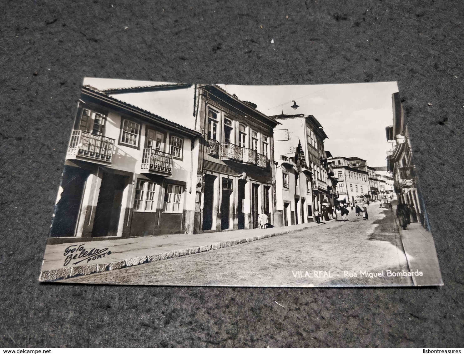 ANTIQUE PHOTO POSTCARD PORTUGAL VILA REAL - RUA MIGUEL BOMBARDA - CIRCULATED 1941 - Vila Real