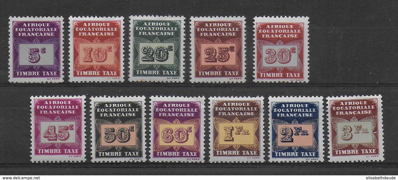 AEF - TAXE YT N° 1/11 ** SANS CHARNIERE - COTE = 12 EUR. - Unused Stamps