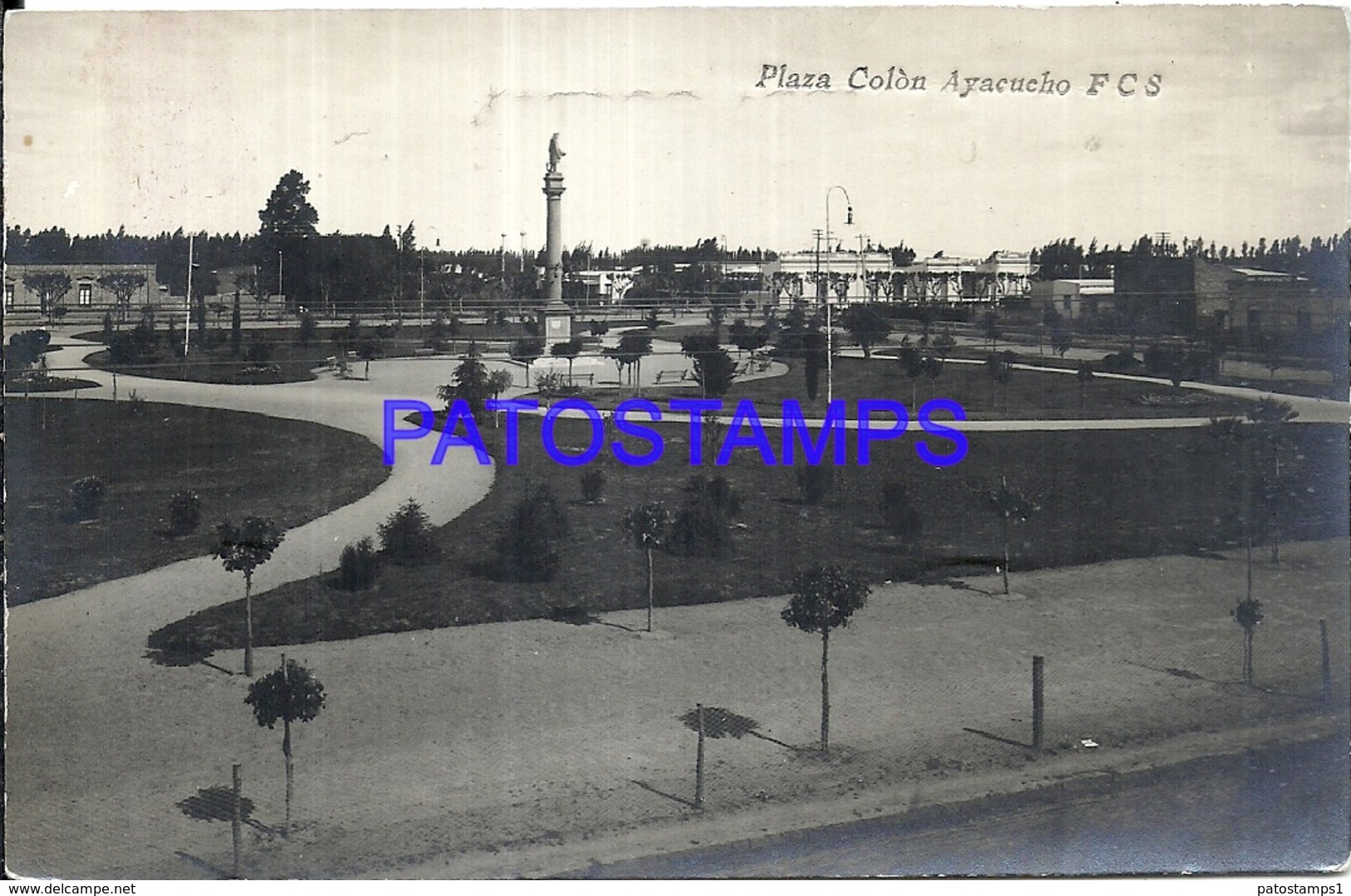 97654 ARGENTINA AYACUCHO BUENOS AIRES SQUARE PLAZA COLON POSTAL POSTCARD - Argentina