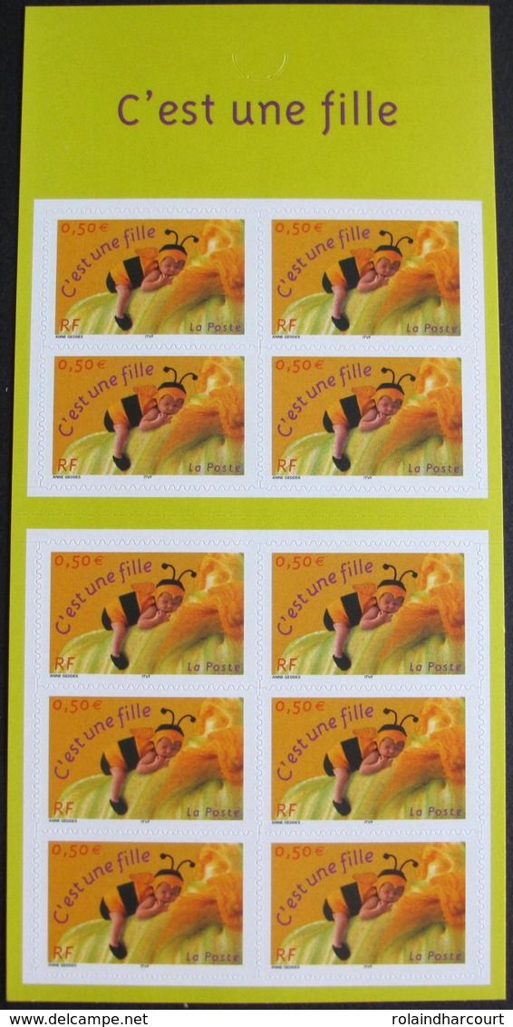 PTT/186 - " C'EST UNE FILLE " - BANDE CARNET N°40 TIMBRES AUTO-ADHESIFS NEUFS** - Ungebraucht