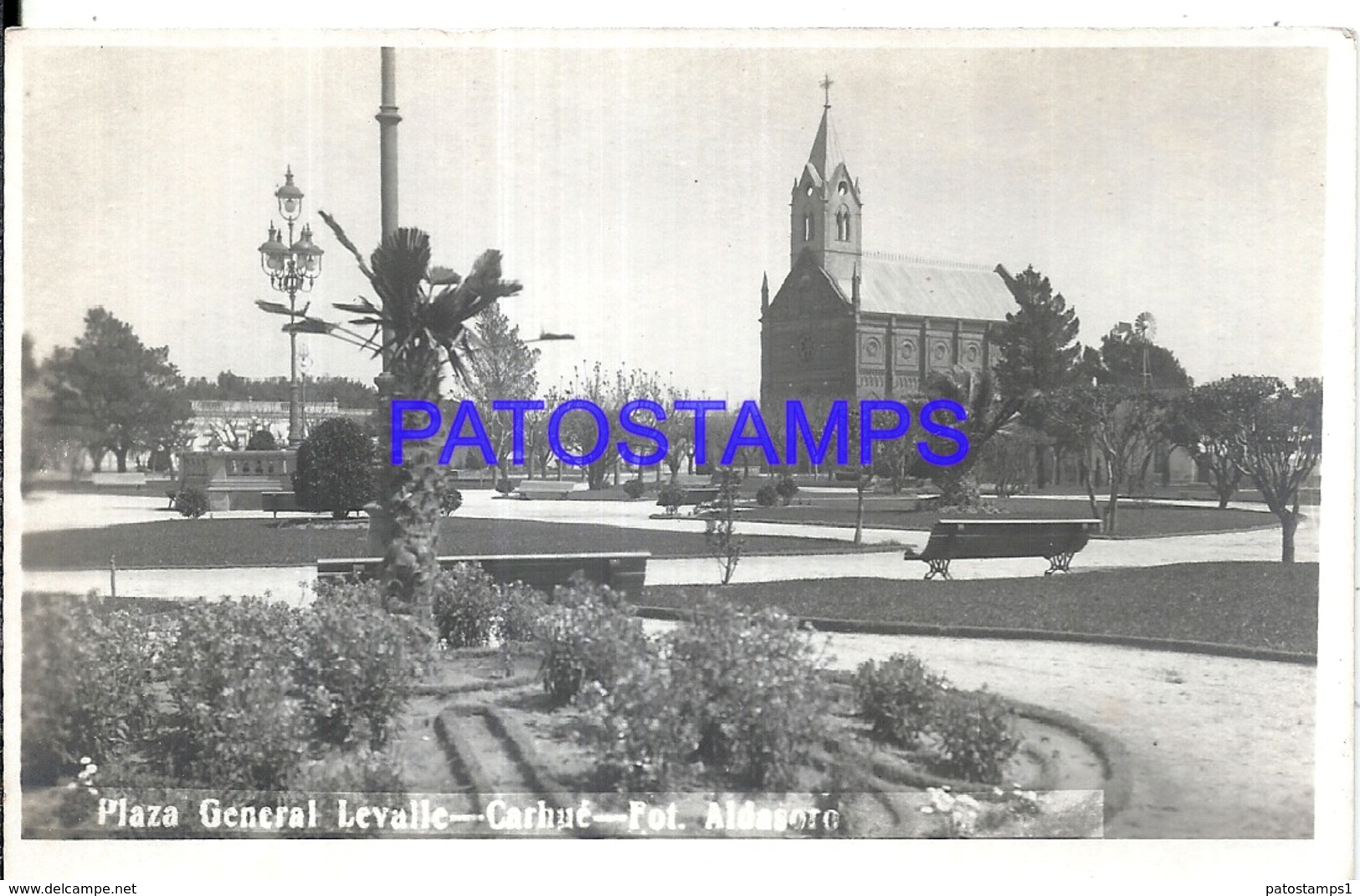 97658 ARGENTINA CARHUE BUENOS AIRES SQUARE PLAZA GENERAL LAVALLE POSTAL POSTCARD - Argentina