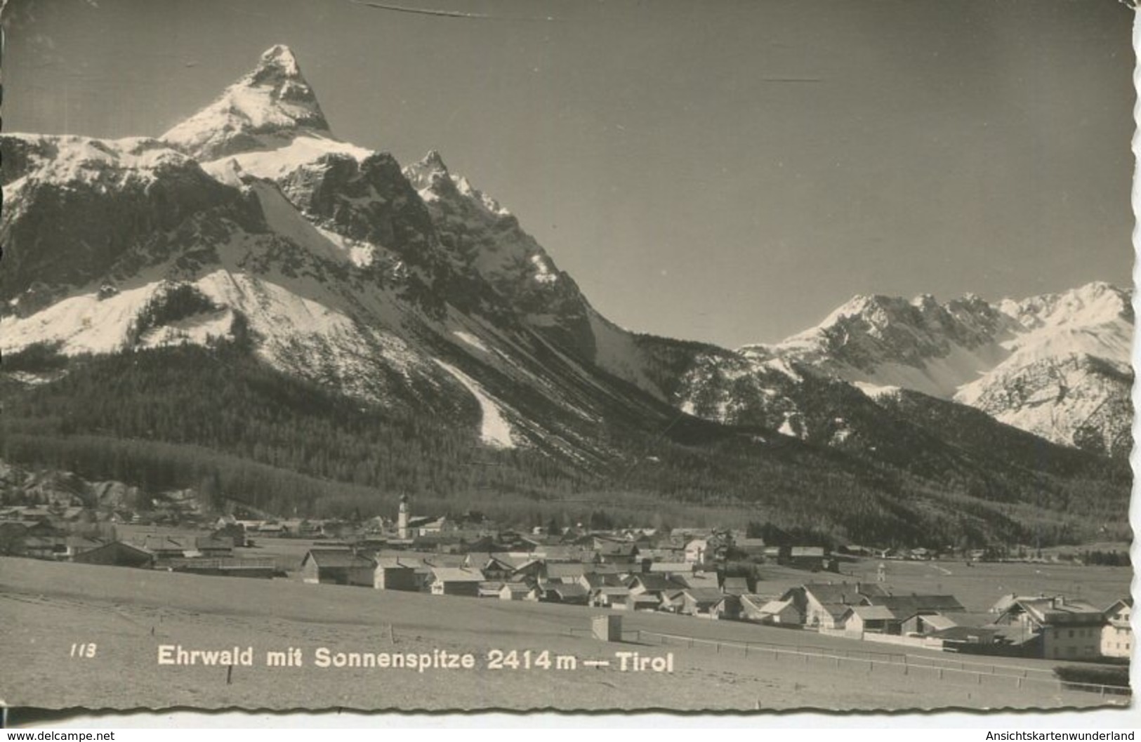 004974  Ehrwald Mit Sonnenspitze  1960 - Ehrwald