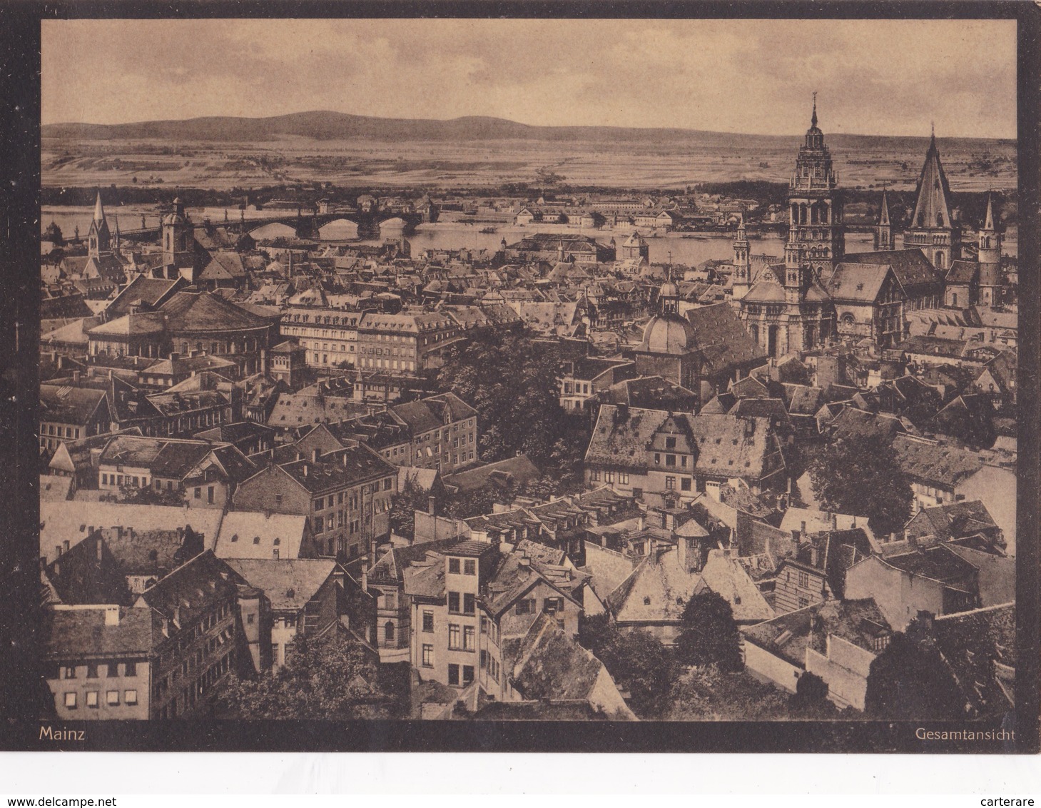 Allemagne,germany,Rhénanie-palatinat,MAYENCE,MAINZ,CARTE ANCIENNE GRAND FORMAT.23 X 17 CM RARE - Mainz