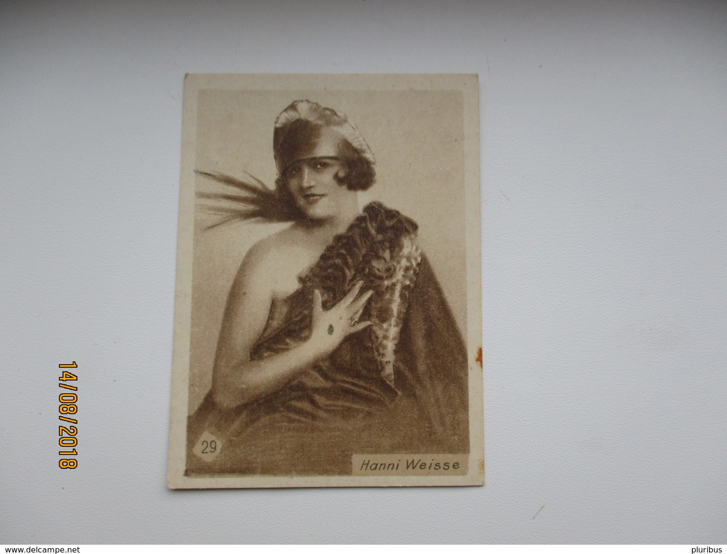 ESTONIA 1920s TOBACCO CARD , MOVIE STAR HANNI WEISSE , 0 - Objets Publicitaires