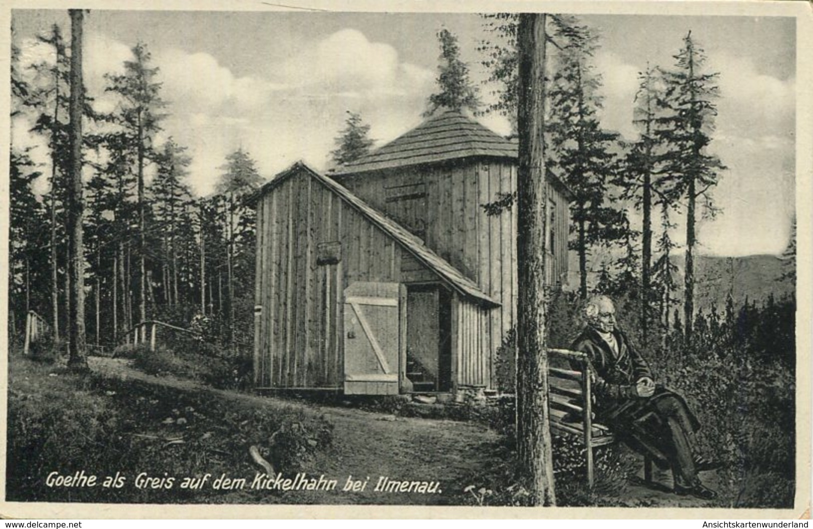 004983  Goethe Als Greis Auf Dem Kickelhahn Bei Ilmenau - Ilmenau