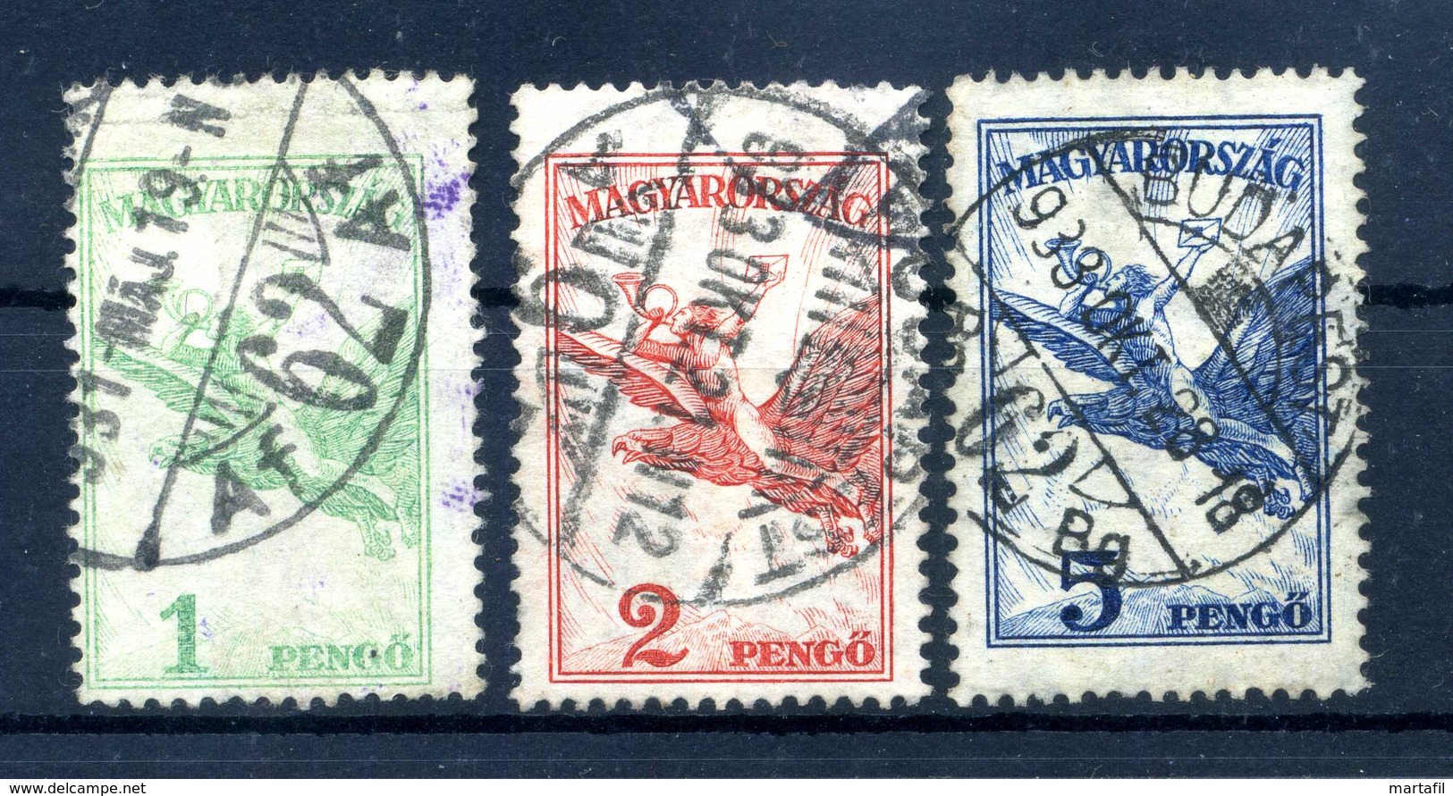 1926-30 UNGHERIA PA N.21/23 USATI - Usati