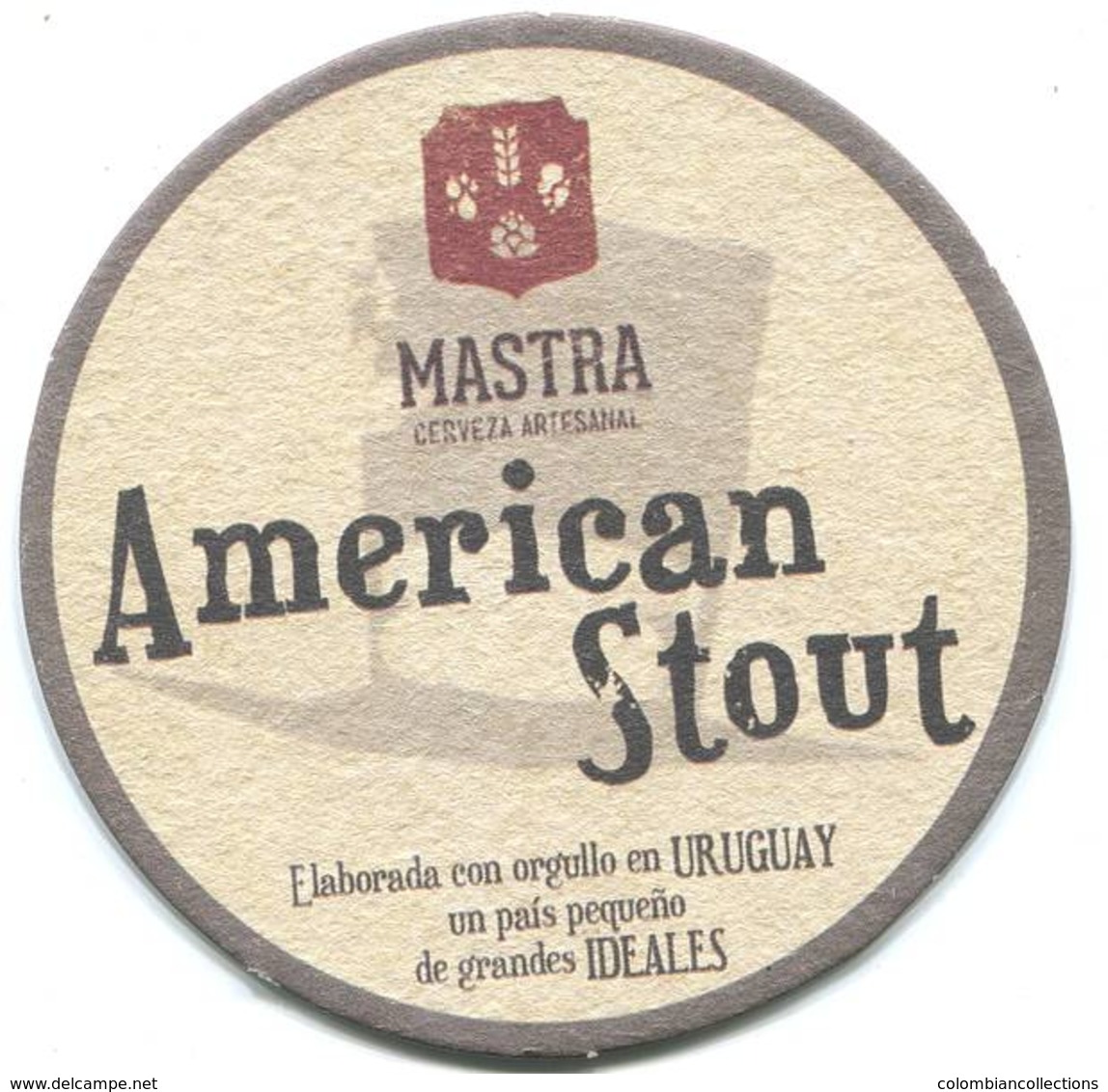 Lote U1, Uruguay, Posavaso, Coaster, Mastra, American Stout - Portavasos