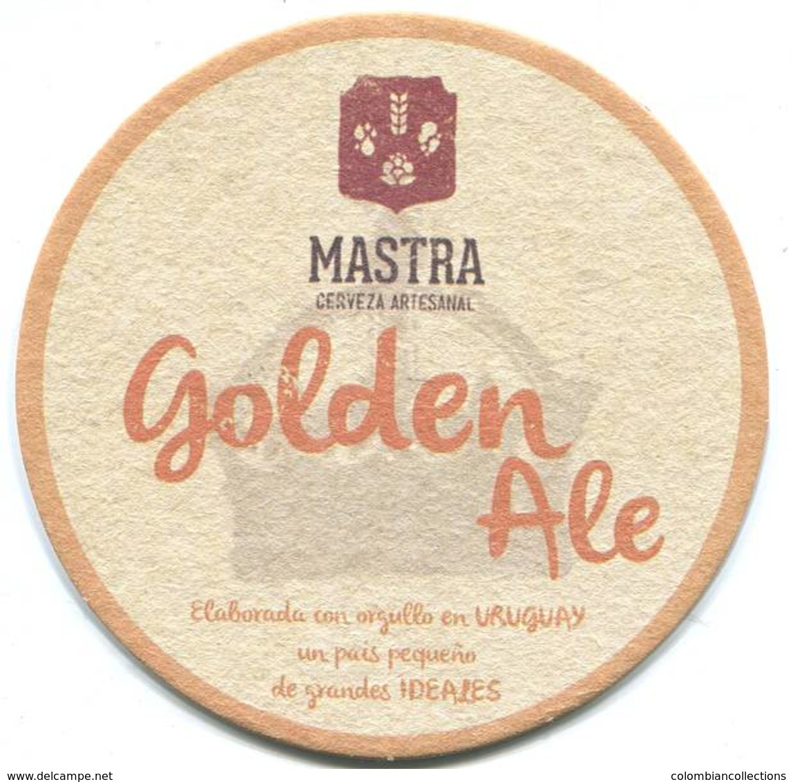 Lote U4, Uruguay, Posavaso, Coaster, Mastra, Golden Ale - Portavasos