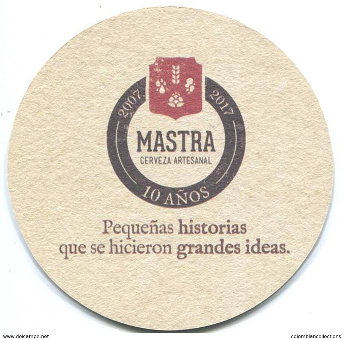 Lote U9, Uruguay, Posavaso, Coaster, Mastra, English IPA - Portavasos