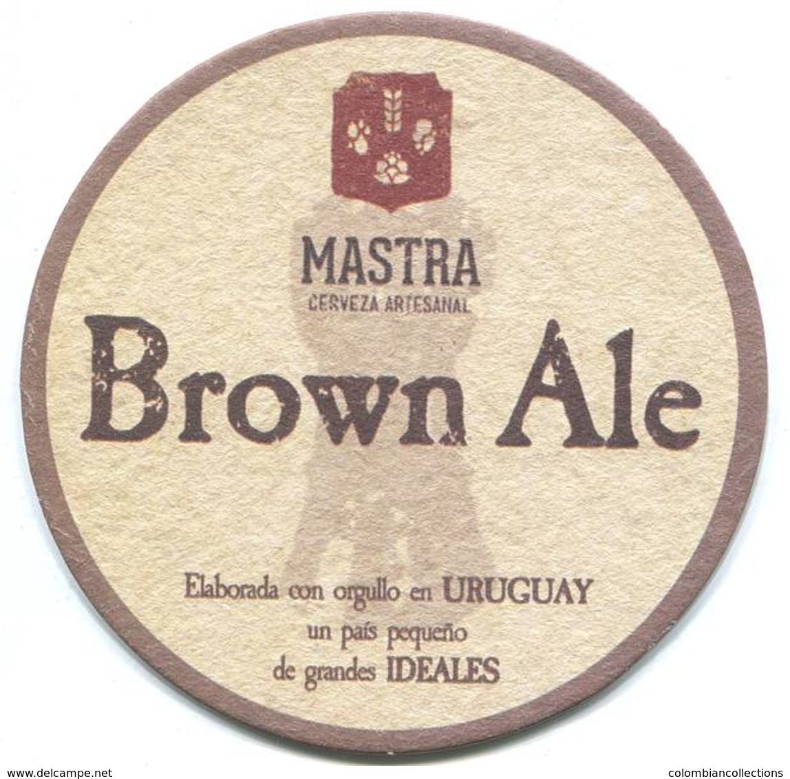 Lote U11, Uruguay, Posavaso, Coaster, Mastra, Brown Ale - Portavasos
