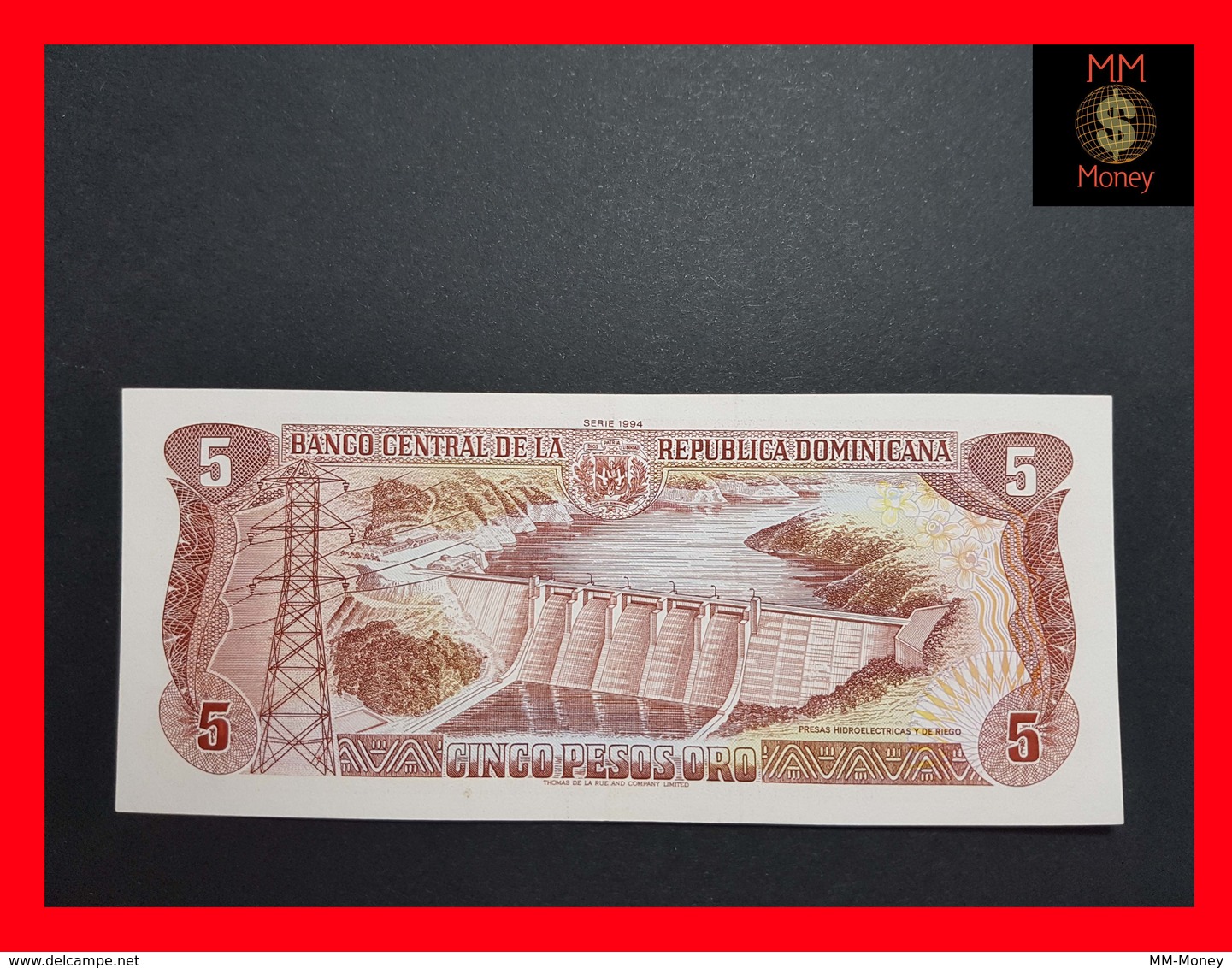 DOMINICANA 5 Pesos 1994 P. 146 AU - Repubblica Dominicana