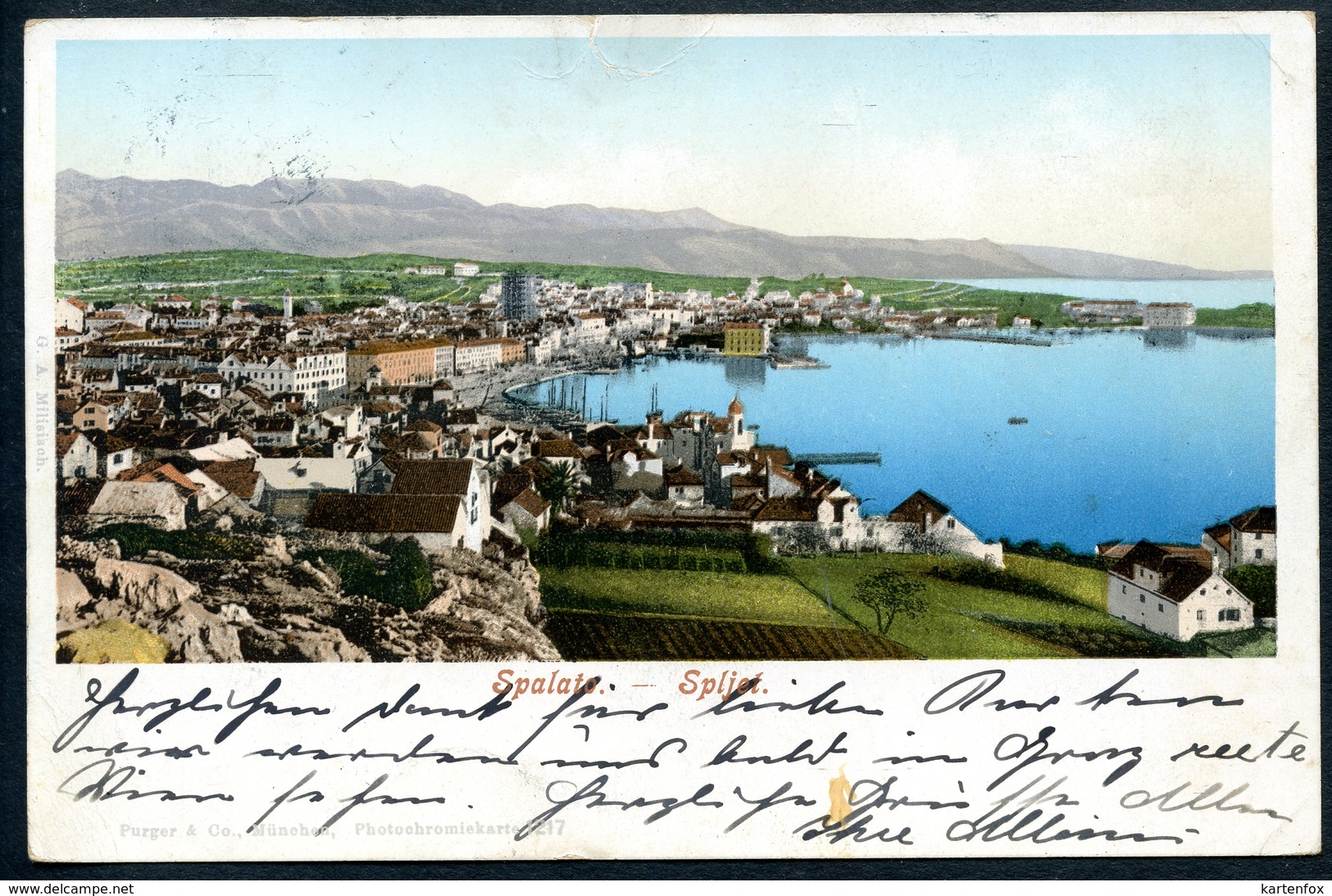 Spalato, Split, 1905, Panorama, LITHO, Purger & Co., - Kroatien