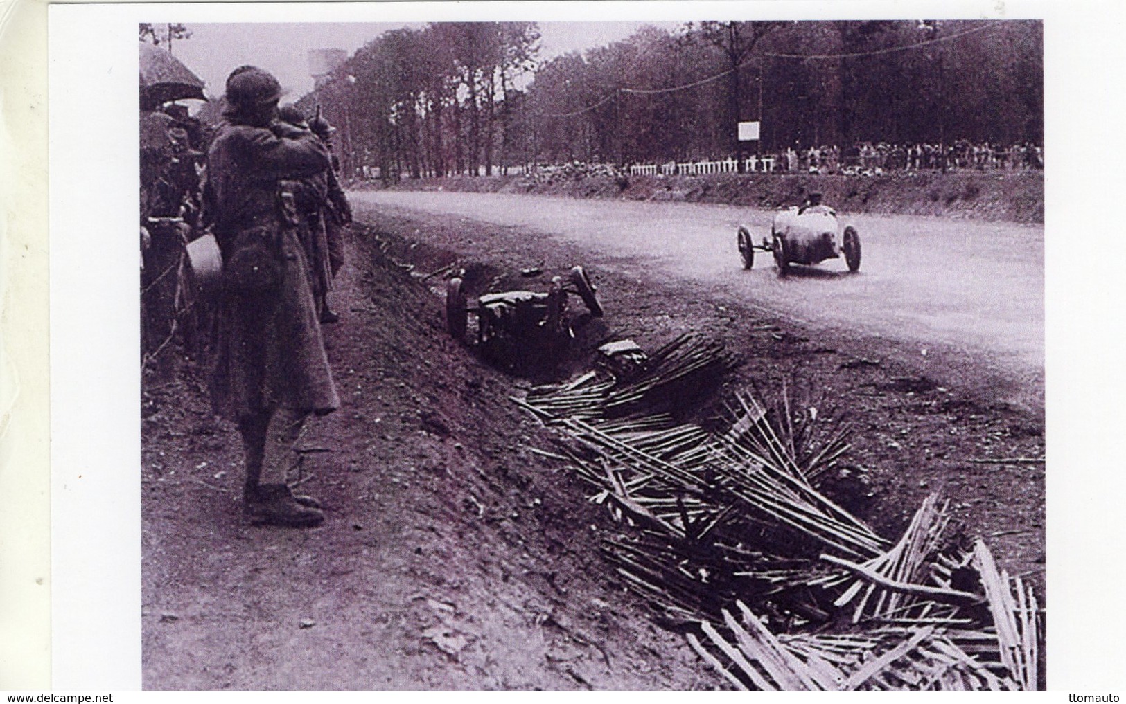 L'accident D'une Alfa Romeo P2 De Antonio Ascari Au GP D'ACF Montlhéry 1925  -  15x10 PHOTO - Grand Prix / F1