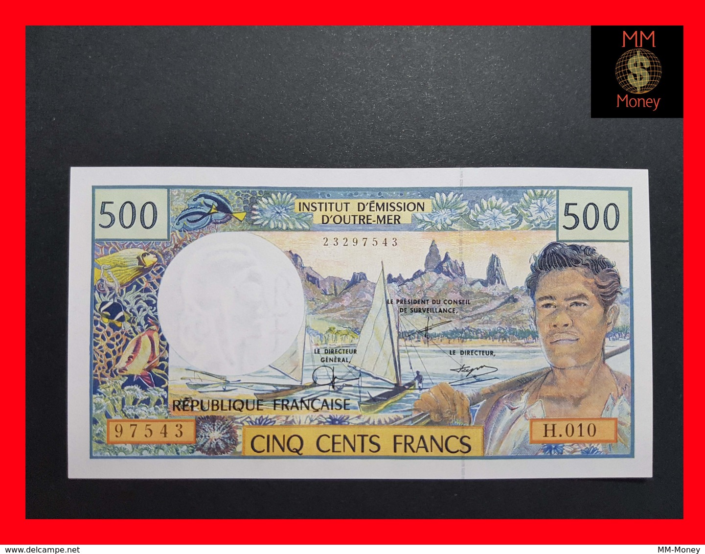 French Pacific Territories (CFP) 500 Francs 2002 P. 1 Sign. 8   Severino - Redouin - Teyssere   UNC - Französisch-Pazifik Gebiete (1992-...)