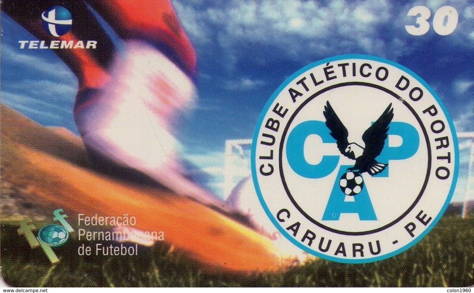 TARJETA TELEFONICA DE BRASIL (FUTBOL, CLUBE ATLÉTICO DO PORTO, 04-05/00). TIRADA 30000 (477) - Brasil