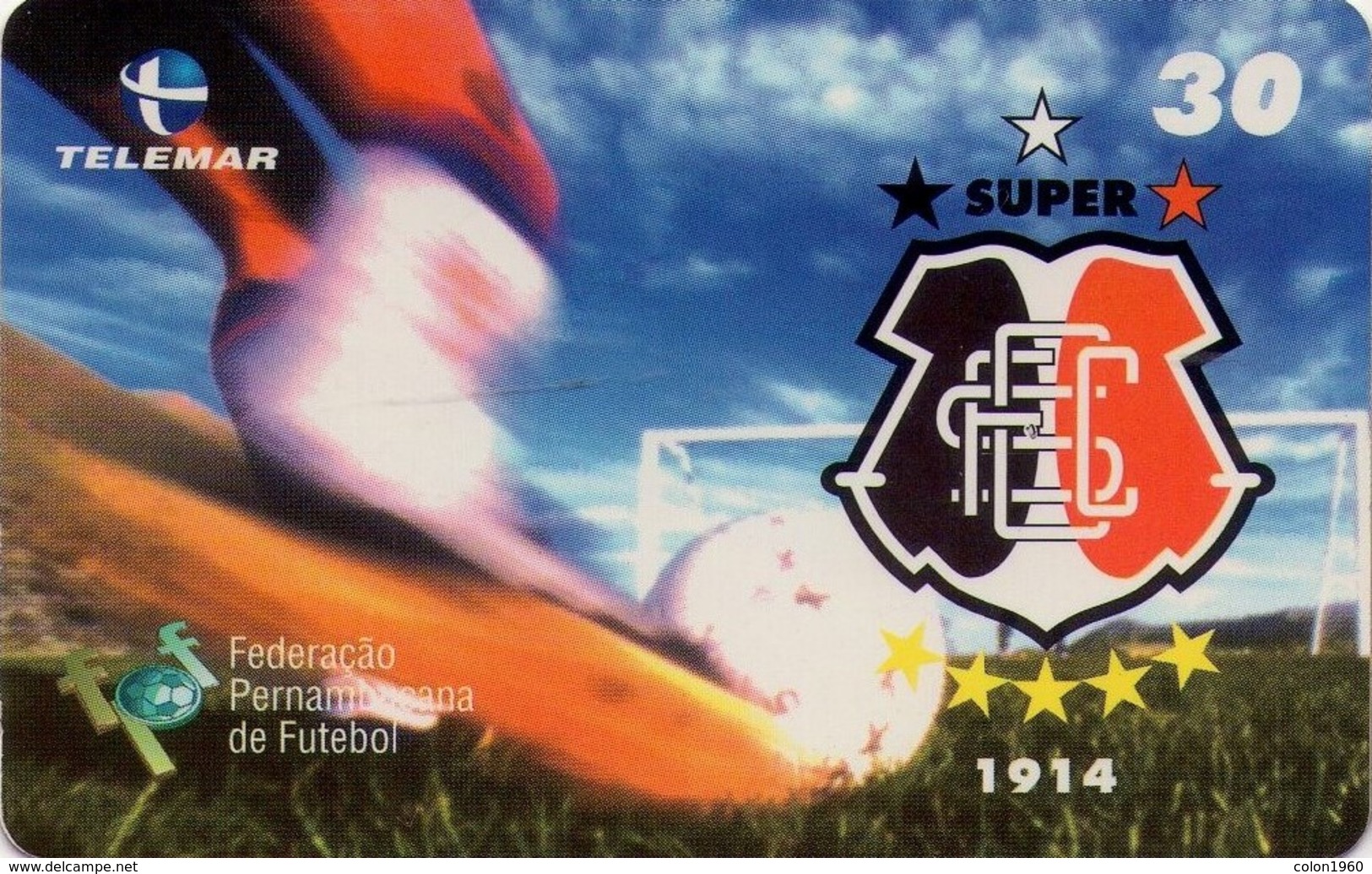 TARJETA TELEFONICA DE BRASIL (FUTBOL, SANTA CRUZ FUTEBOL CLUBE, 04-05/00). (480) - Brasil