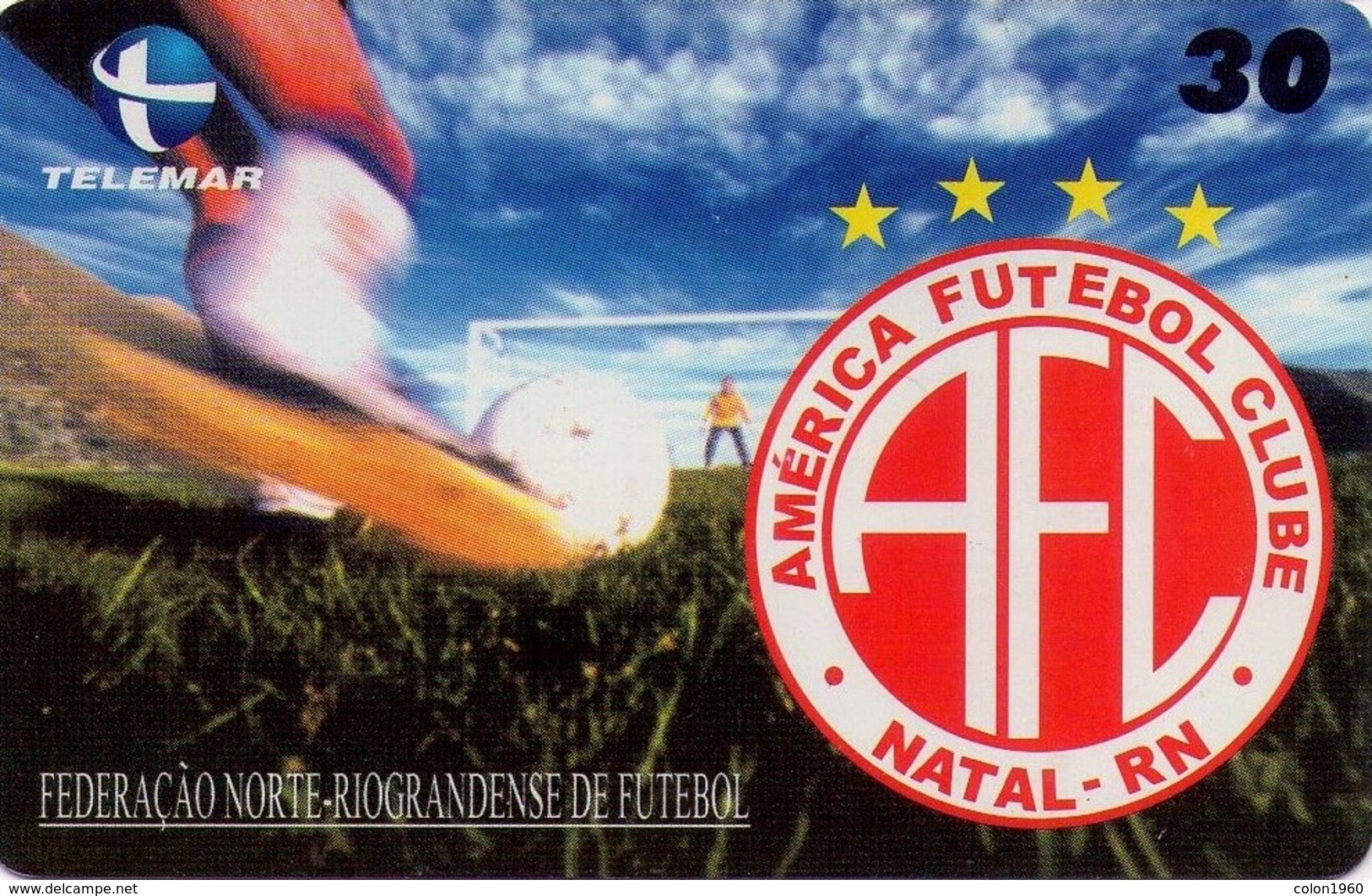 TARJETA TELEFONICA DE BRASIL (FUTBOL,AMERICA FUTEBOL CLUBE, 04/2000). (482) - Brasile