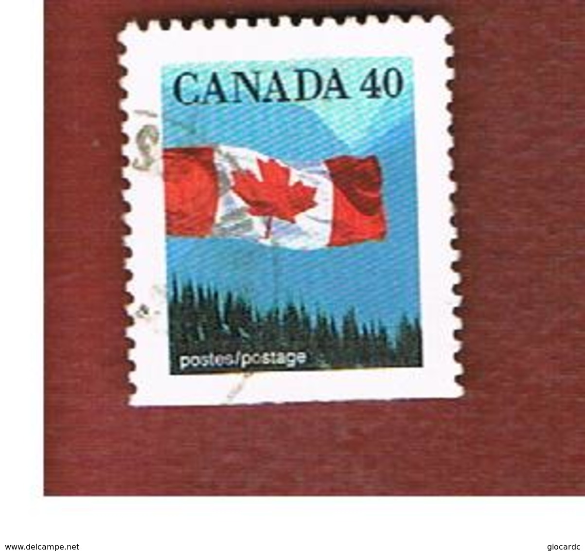 CANADA - SG 1355  - 1990   CANADIAN FLAG 40 CENT.  -   USED - Used Stamps