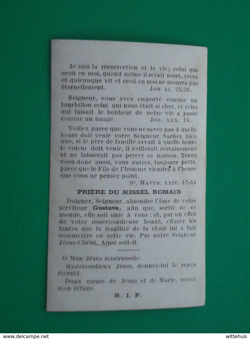 Gustave Vanslembrouck - D'Haenens Décédé à Espierres 1930  (2scans) - Religion & Esotérisme