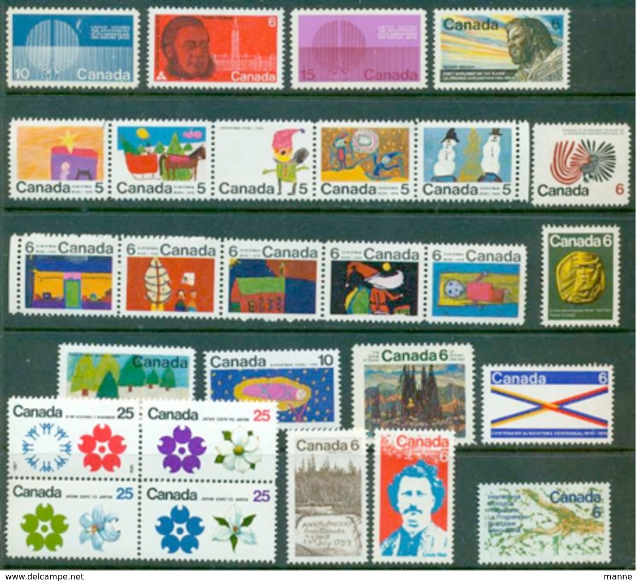 -Canada-1970-"Complete Year Set"  MNH (**) - Unused Stamps