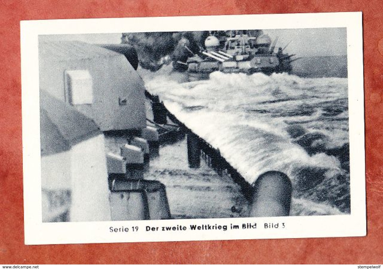 Sammelbild, Ellebrecht, Kriegsmarine Auf Allen Meeren, Serie 19, Bild 3, Schlachtschiff "Gneisenau" Im Kampf (55900) - Autres & Non Classés