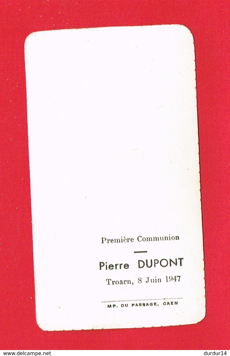 Image Religieuse & Pieuse  ... Communion De M DUPONT  De TROARN Calvados - Images Religieuses