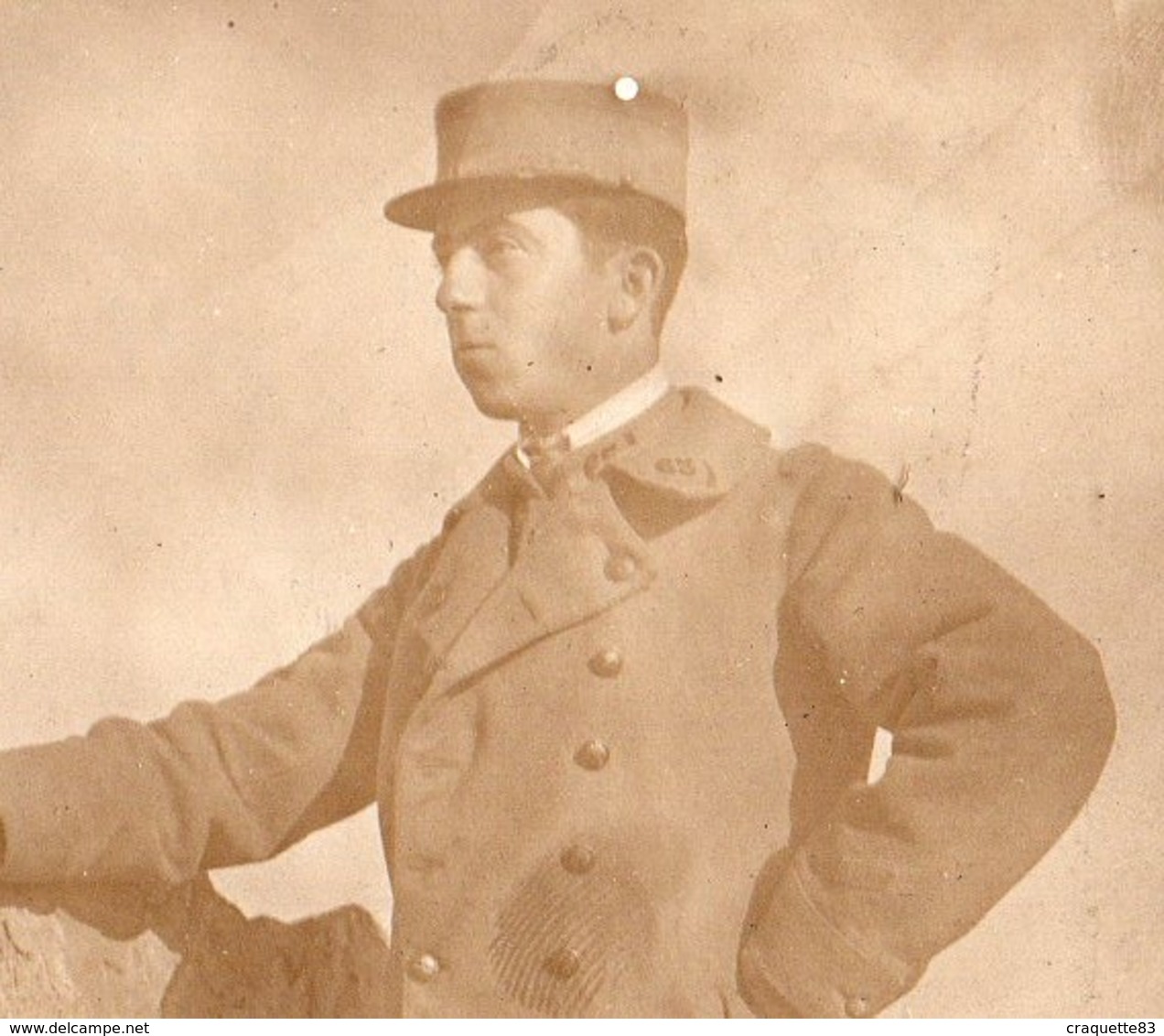 PORTRAIT  DE MILITAIRE  PHOTO SEPIA "   1911 En Permission à Tarascon" - Guerre, Militaire