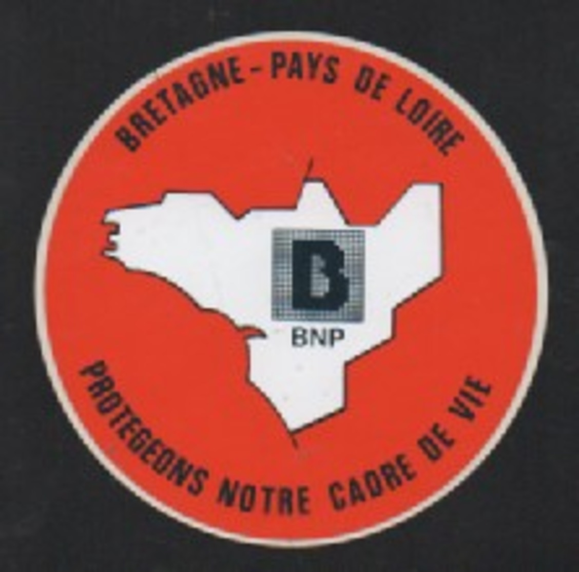 BNP BRETAGNE PAYS DE LOIRE - AUTOCOLLANT REF: 1017 - Autocollants