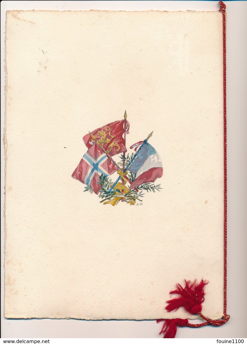 Grand Menu Diner Année 1907 Au Palais De L' élysée PARIS ( Dessin Patriotique Illustrateur Albert Maignan ) - Menus