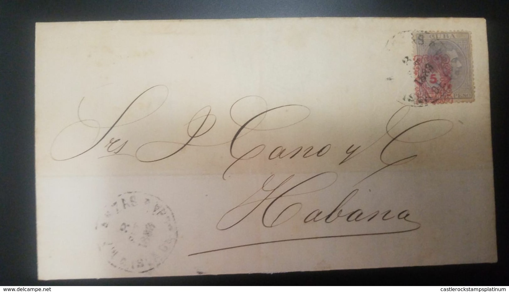 O) 1883 CUBA-CARIBE, CARIBBEAN, ARAÑITAS OVERPRINTED OR RED -ARANITAS, ON KING ALFONSO XII. FROM ISLA GRENADA, XF - Préphilatélie