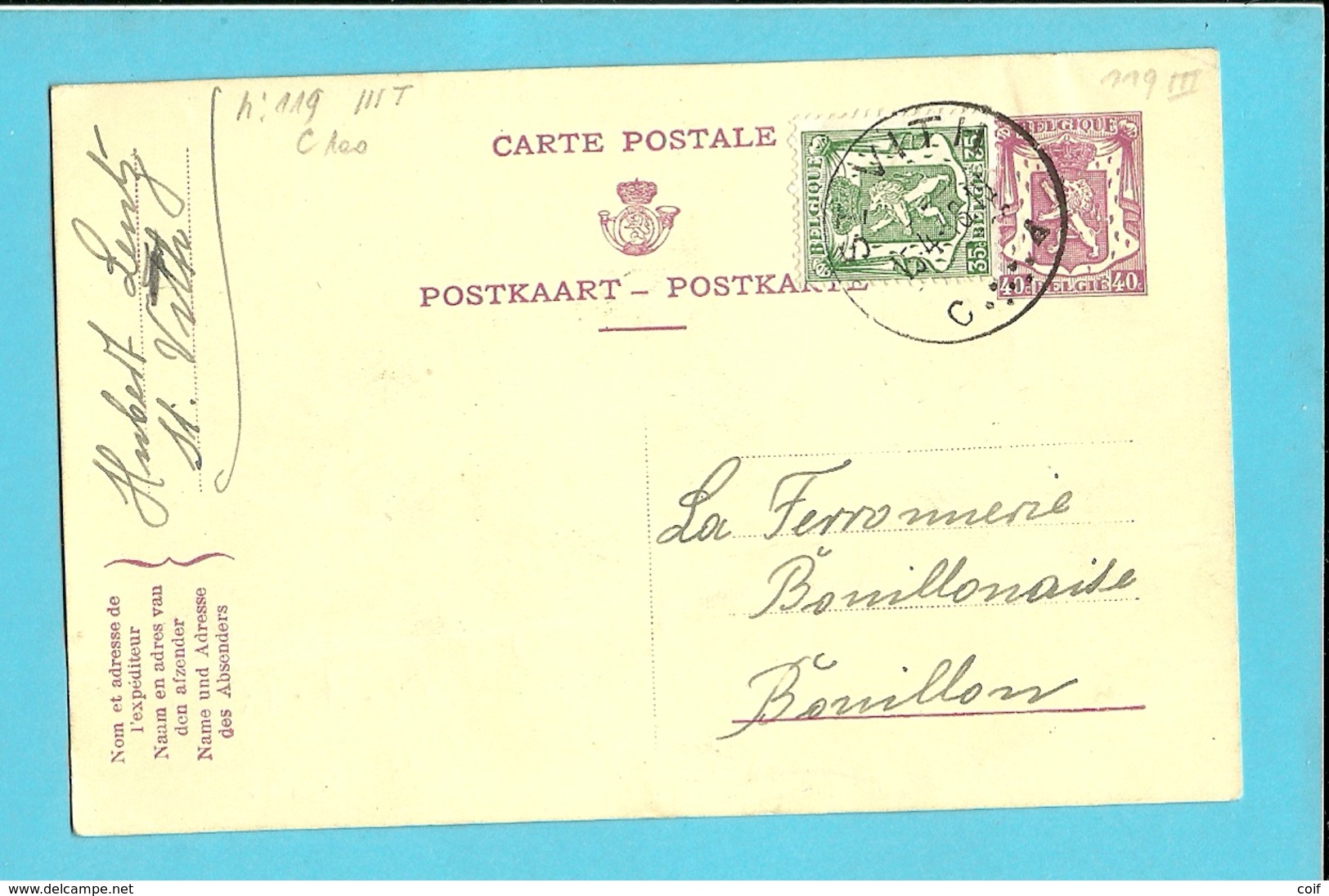 Drietalige Entier Met Stempel ST-VITH (Oostkantons) - Eupen & Malmedy