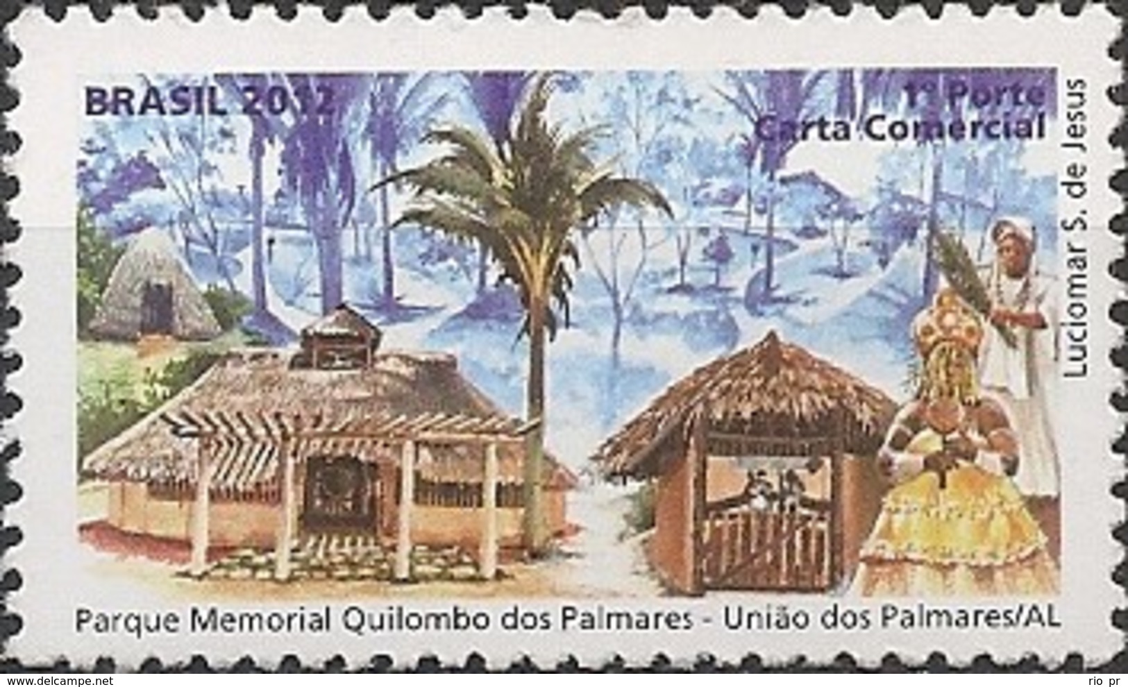 BRAZIL - MEMORIAL PARK "QUILOMBO DOS PALMARES", ALAGOAS 2012 - MNH - Ongebruikt