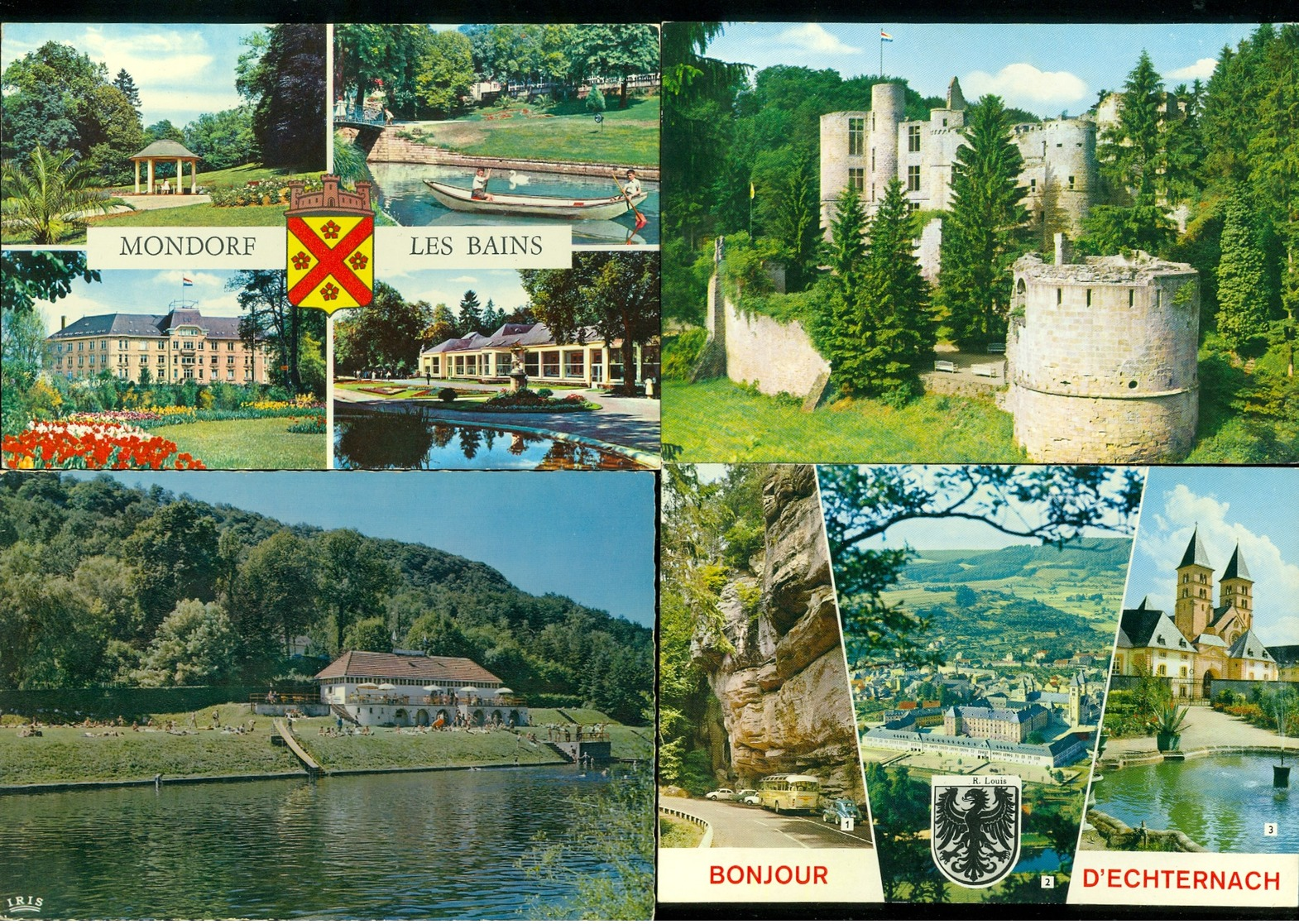 Lot de 60 cartes postales semi modernes Grand - Duché de Luxembourg      Lot van 60 postkaarten gr. form.Luxemburg