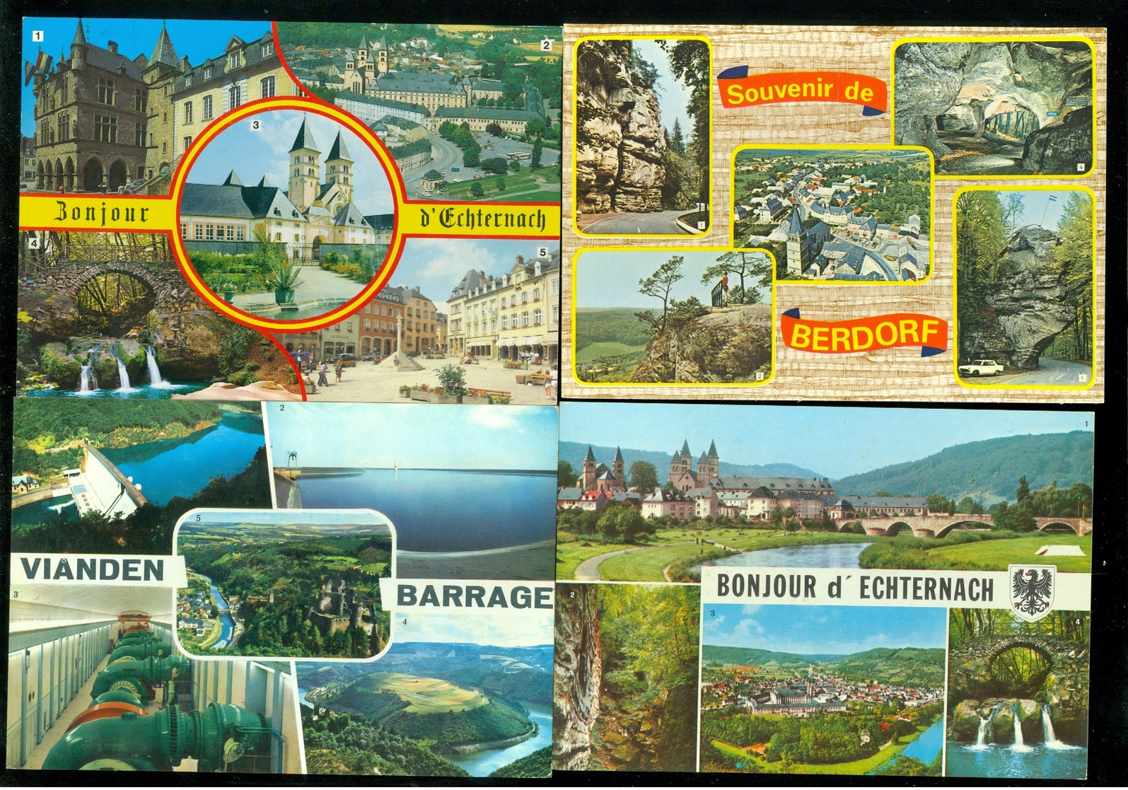 Lot de 60 cartes postales semi modernes Grand - Duché de Luxembourg      Lot van 60 postkaarten gr. form.Luxemburg