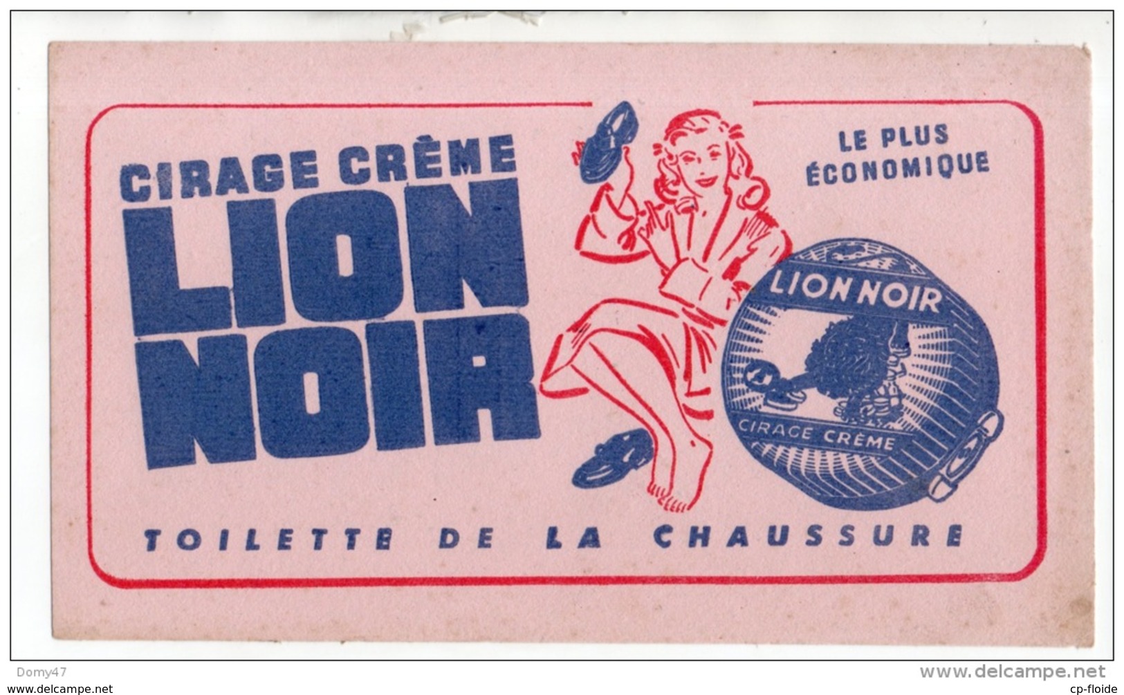 BUVARD . CIRAGE CRÈME LION NOIR . TOILETTE DE LA CHAUSSURE - Ref. N°310F - - Chaussures