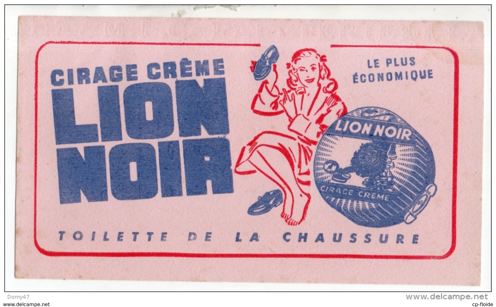 BUVARD . CIRAGE CRÈME LION NOIR . TOILETTE DE LA CHAUSSURE - Ref. N°312F - - Chaussures