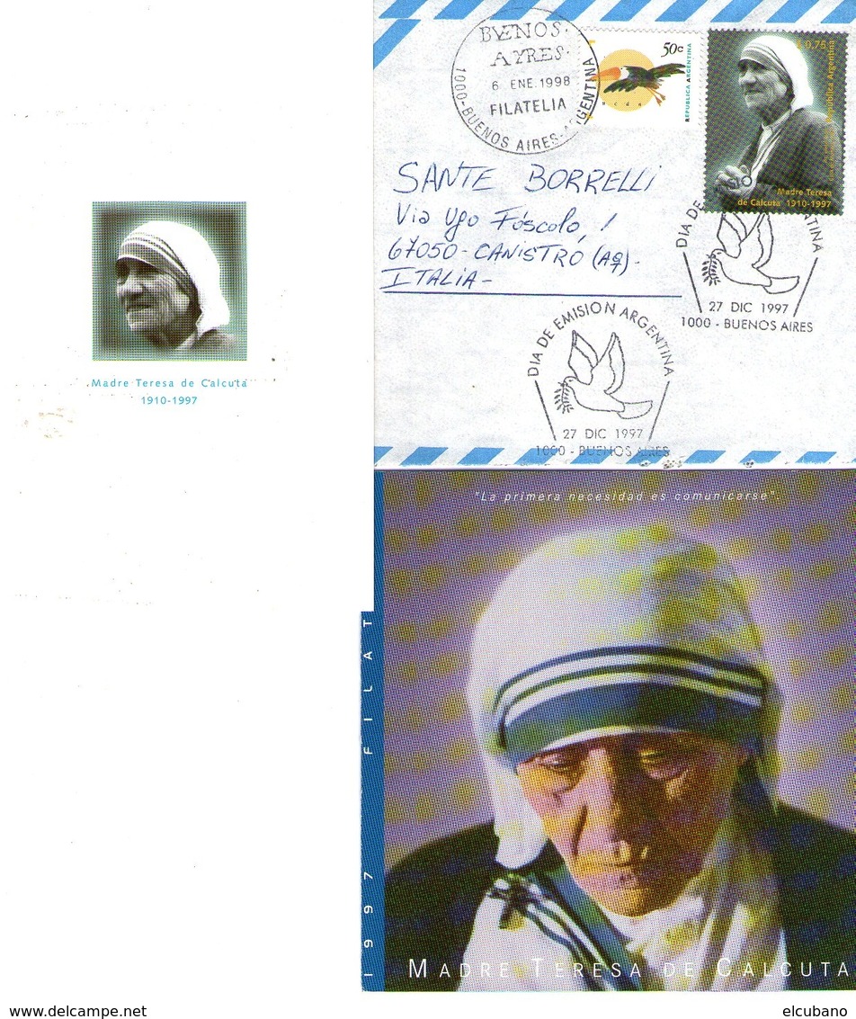 Argentina FDC Madre Teresa Di Calcutta - FDC