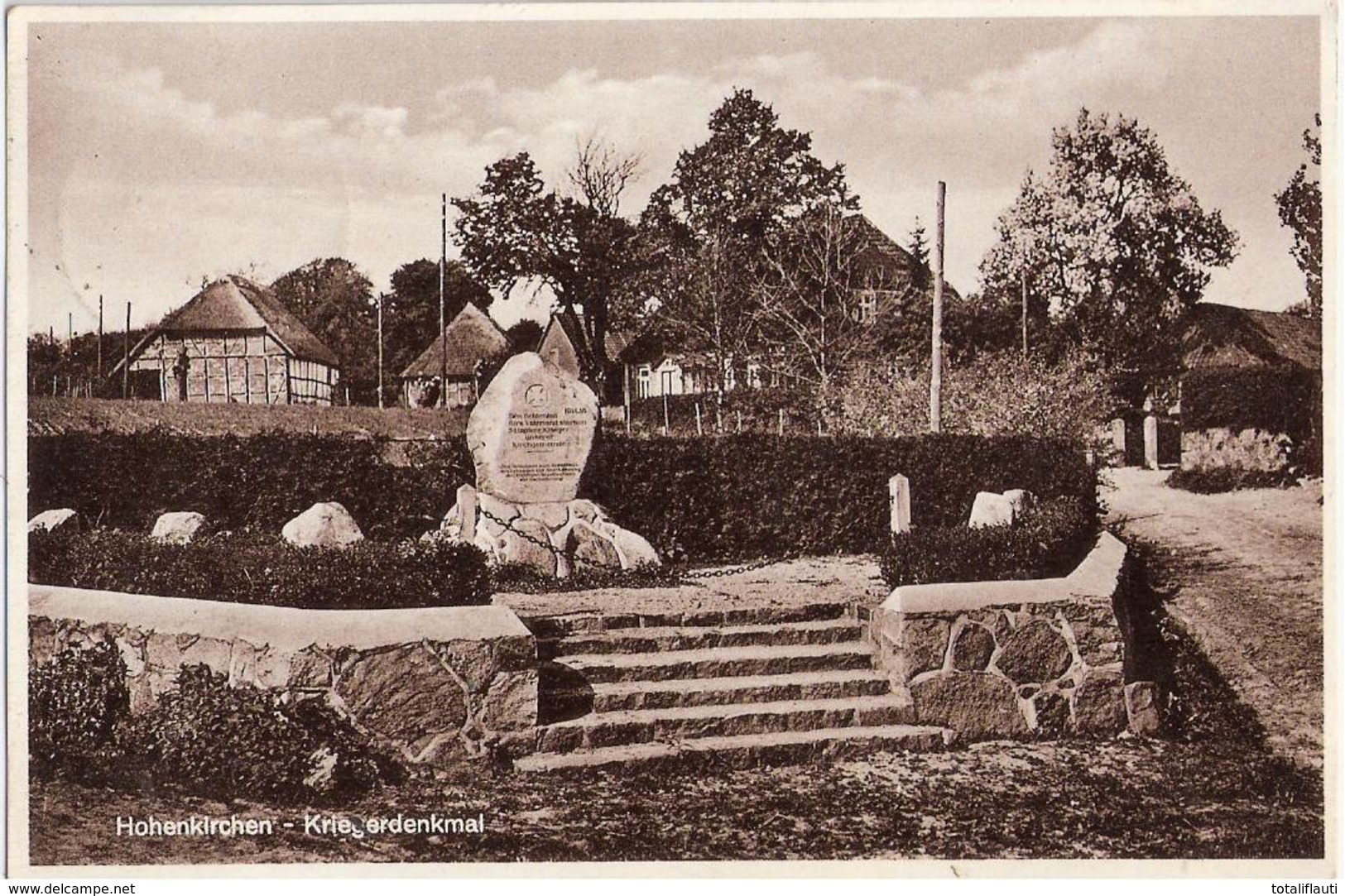 HOHENKIRCHEN Amt Grevesmühlen Kriegerdenkmal 16.9.1931 Gelaufen Fotokarte Braun - Grevesmühlen