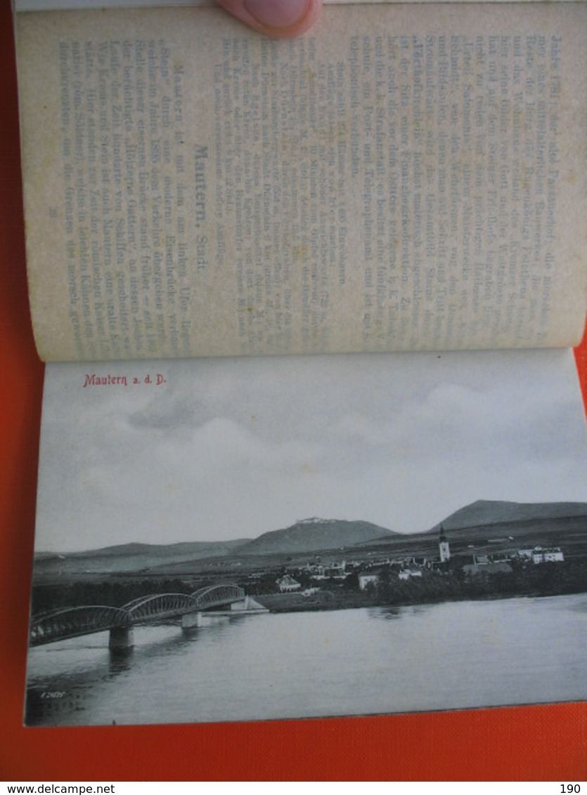 Original old 12 postcards+guide(book).Fuhrer durch die Wachau Mit 12 Ansichts-Postkarten in feinstem Lichtdruck