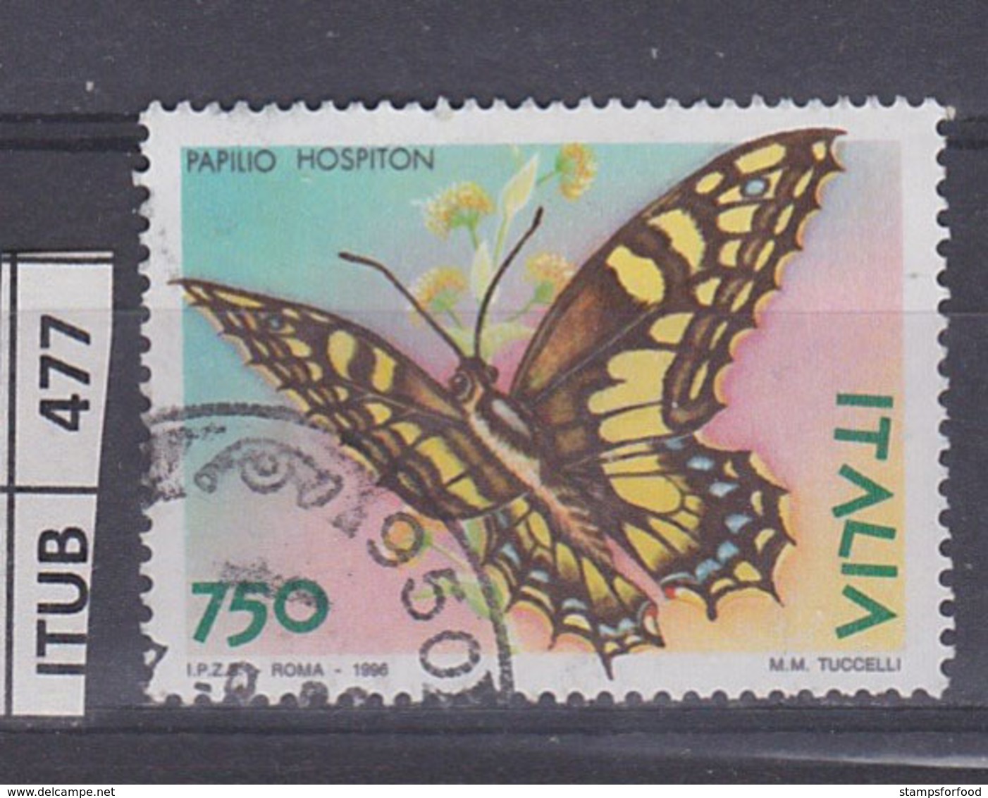 ITALIA REPUBBLICA 1996	Farfalle Papilio Usato - 1991-00: Afgestempeld