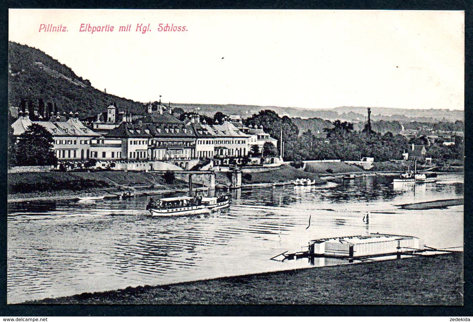 B5535 - Pillnitz - Schloß - Schifffahrt Elbeschifffahrt Dampfer - Emil Degenkolb - Pillnitz