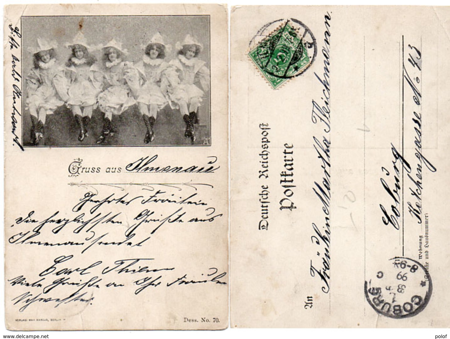 Gruss Aus : ILMANAIN - Jeunes Filles Déguisées - Incunable : 1899 (108727) - Voor 1900
