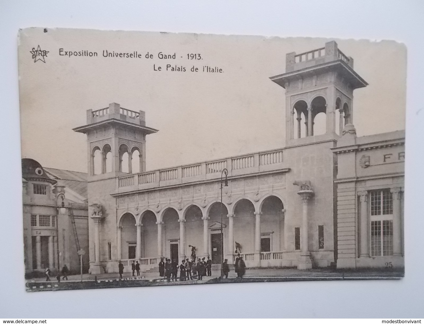 GENT- WERELDTENTOONSTELLING 1913 - Le Palais De L'Italie - ANIMATIE  -- NO  REPRO - Gent
