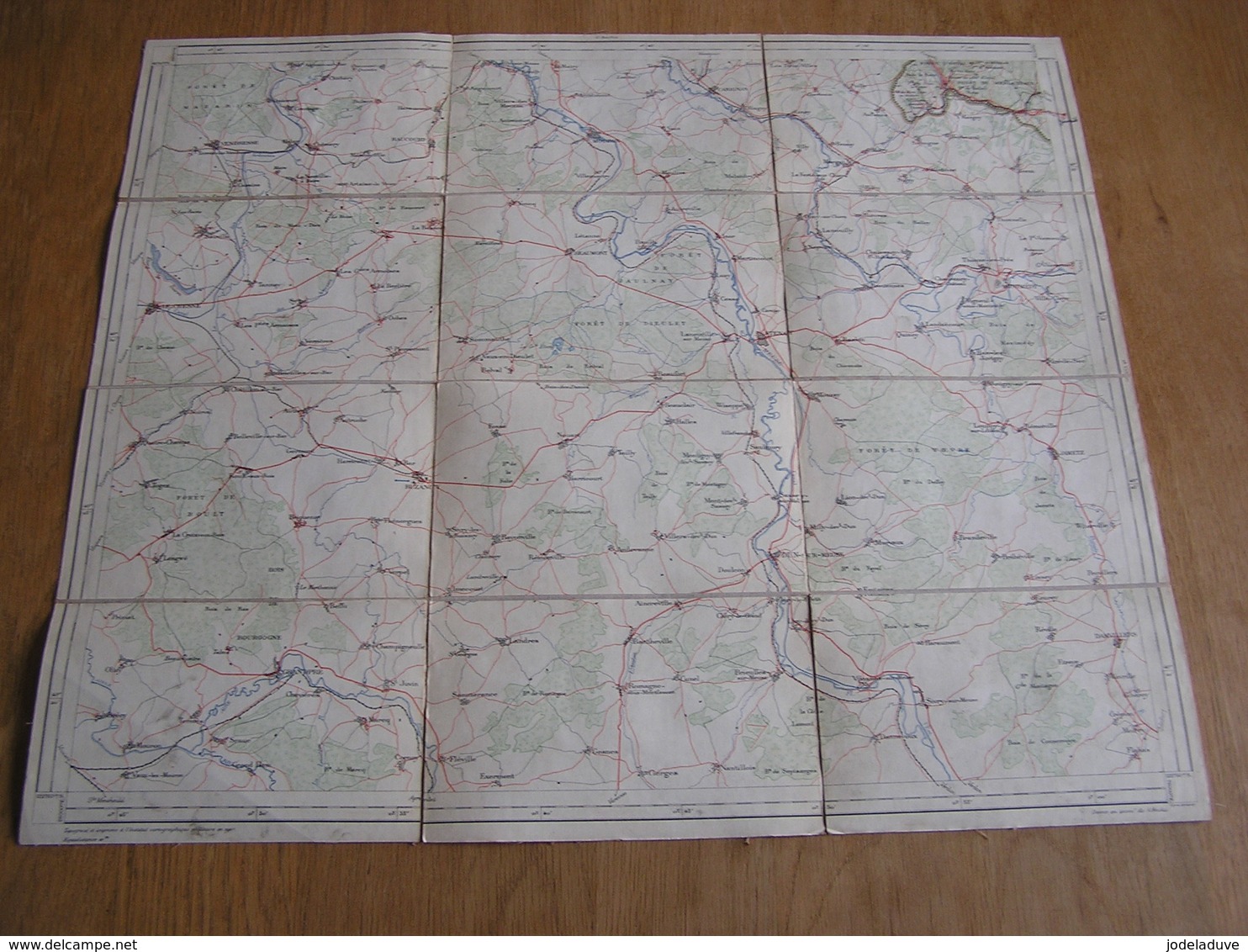 CARTE D' ETAT MAJOR MILITAIRE TOILEE Feuille XXV Villers Devant Orval Montmédy France 40.000 ème A Hacha 1907 - Cartes Topographiques