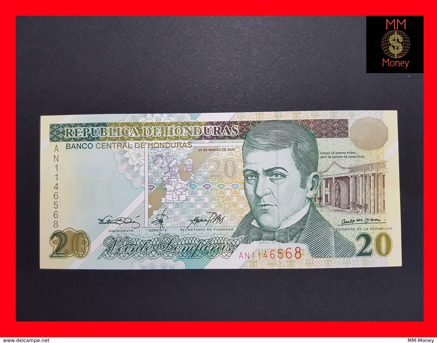 Honduras 20 Lempiras 2000 P. 83 UNC - Honduras