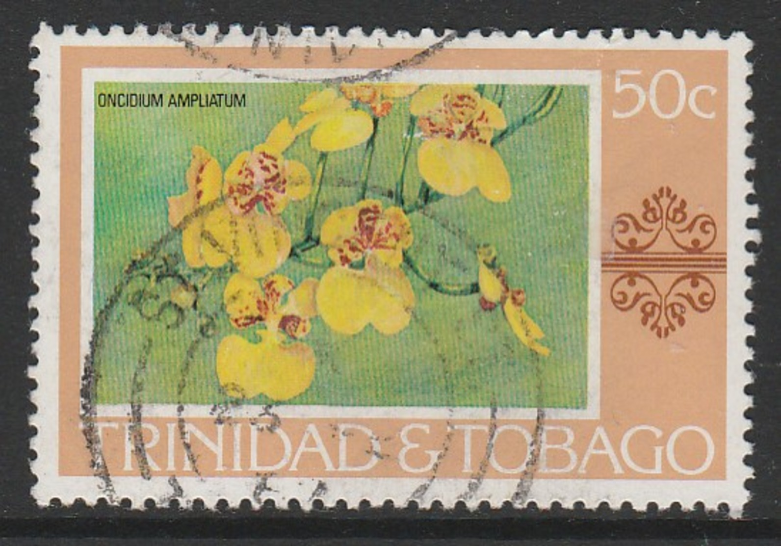 Trinidad & T 1978 Orchids 50c Multicoloured SW 301 O Used - Trinidad & Tobago (1962-...)